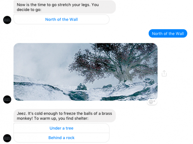 facebook messenger bot joc de supraviețuirea tronurilor