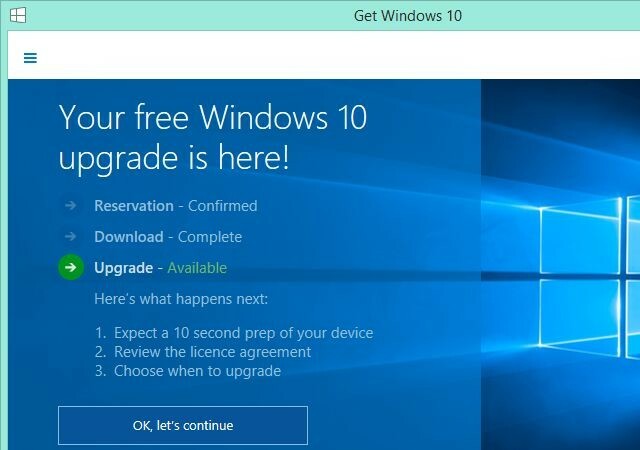 Gata de actualizare Windows 10