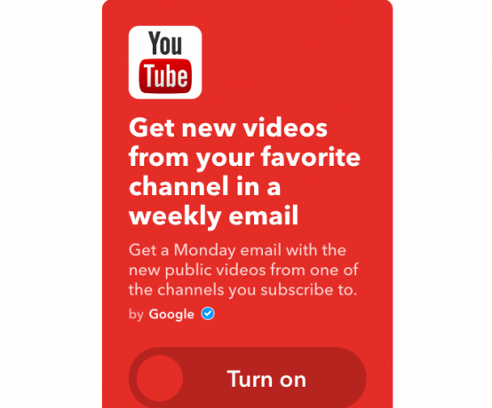 youtube ifttt videoclipuri de canal noi la e-mailuri săptămânale