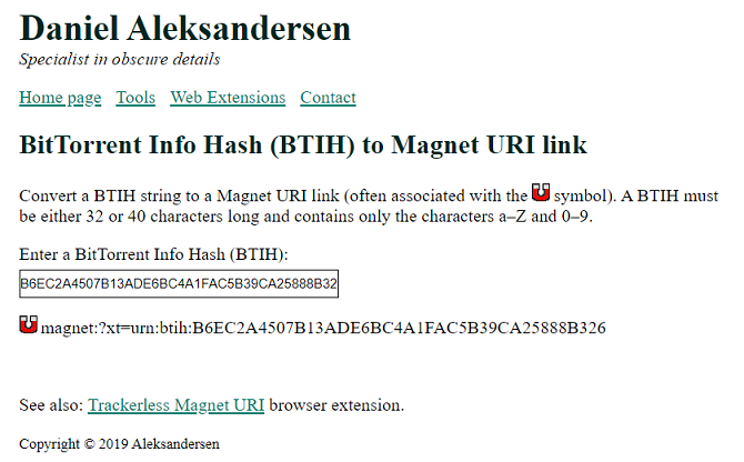 daniel aleksandersen hash la magnet