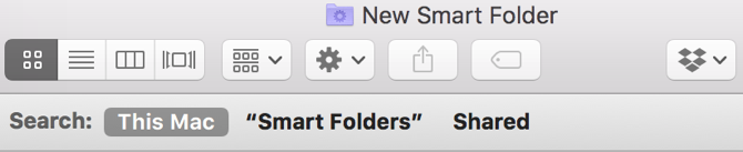 Căutare de noi foldere inteligente pe acest Mac