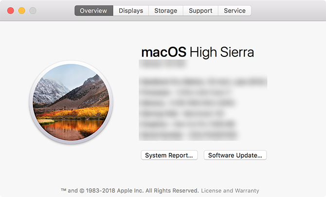 actualizați versiunea macos