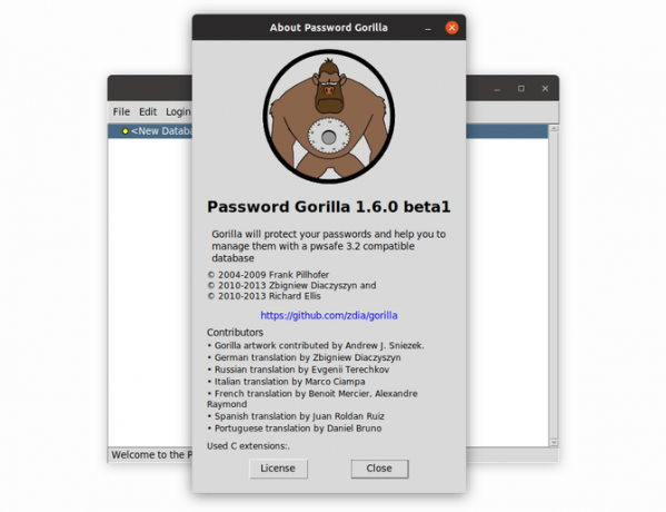 Managerul de parole Password Gorilla pe Ubuntu Linux