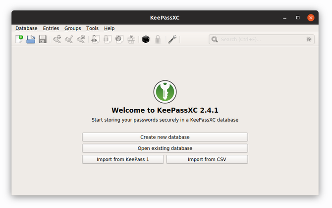 Manager de parole KeePassXC pe Ubuntu Linux