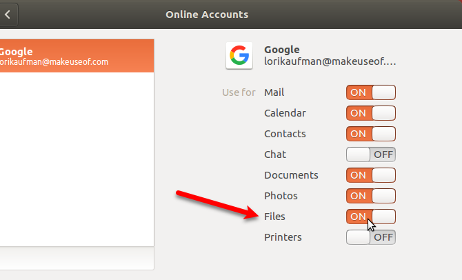 Activarea accesului fișierului în Google Drive pe ubuntu