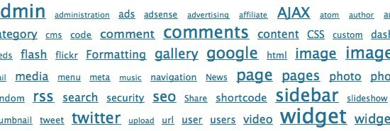 Plug-ul pentru wordpress tag cloud