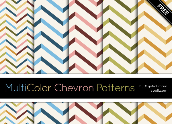 Exemple de modele de chevron multicolor