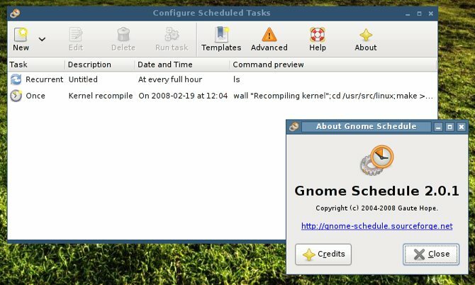 Ecranul Despre Gnome-Schedule's About