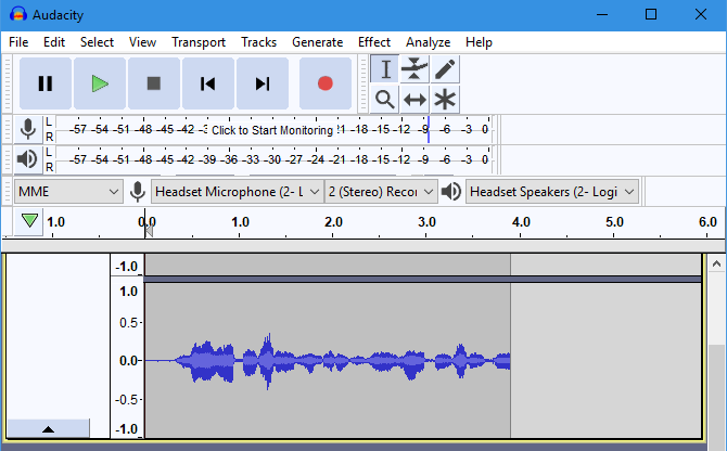 Înregistrarea probelor Audacity