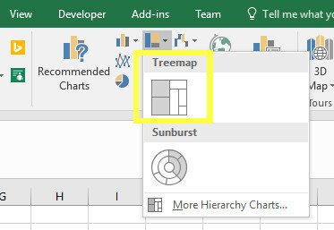 treemapse insert excel