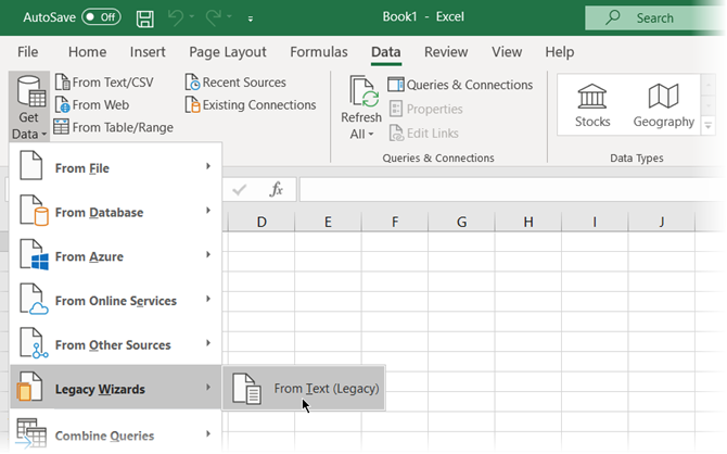 Expertul legat de text în Microsoft Excel