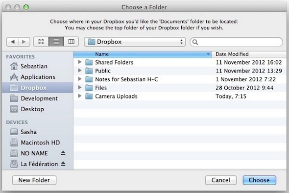 sincronizați dropbox mac