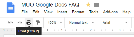 Imprimați din Google Docs