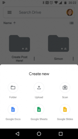 Opțiunea de scanare Google Drive pentru încărcarea PDF-urilor