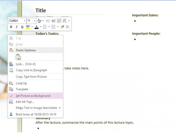 OneNote-feature-șabloane