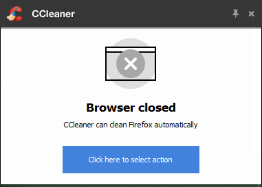 Popup de curățare automată CCleaner