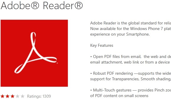 Piața Windows Phone: Găsiți și descărcați aplicații pentru telefonul dvs. Windows Adobe
