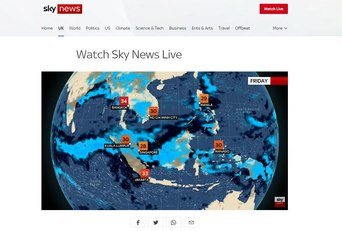 Sky news canal de internet gratuit