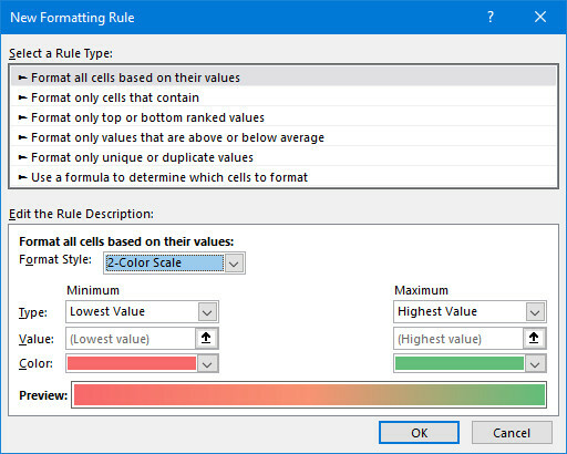 excel noua regula