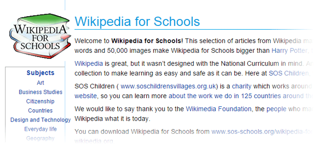 Wikipedia pentru școli