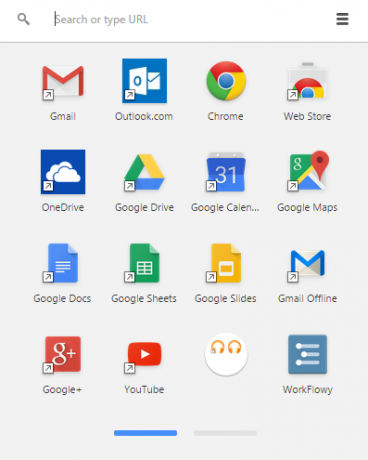 Chromebook-meniu