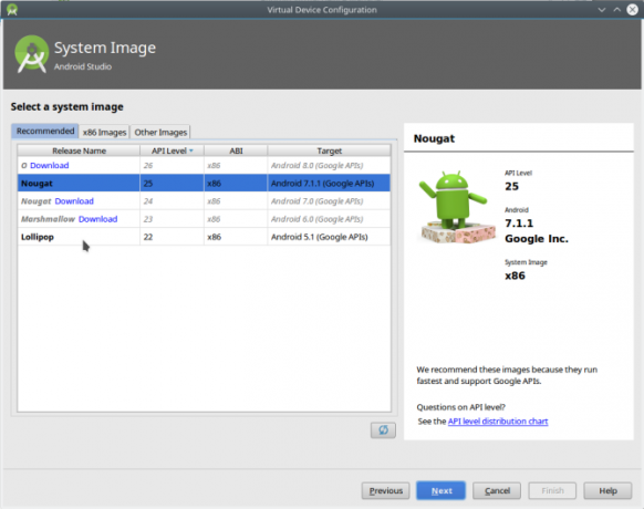 versiuni Android software avdmanager studio