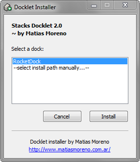 RocketDock + Stock Docklet: Nu doar un Dock, ci o soluție completă de organizare a desktop [Windows] 2013 04 12 22 48 04 Docklet Installer