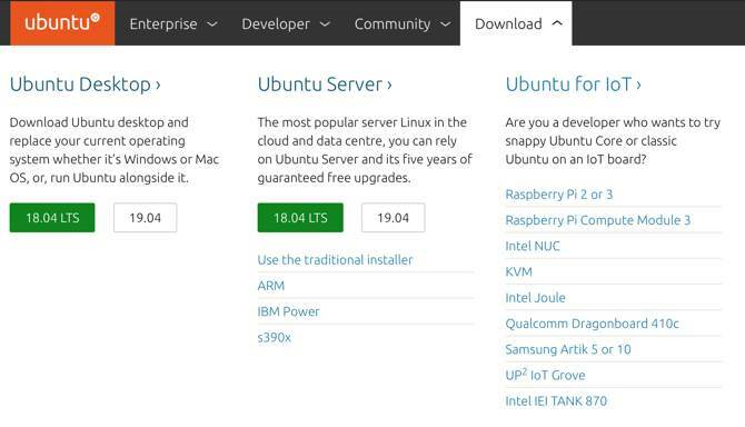 Descărcarea Ubuntu Server pe site-ul Ubuntu