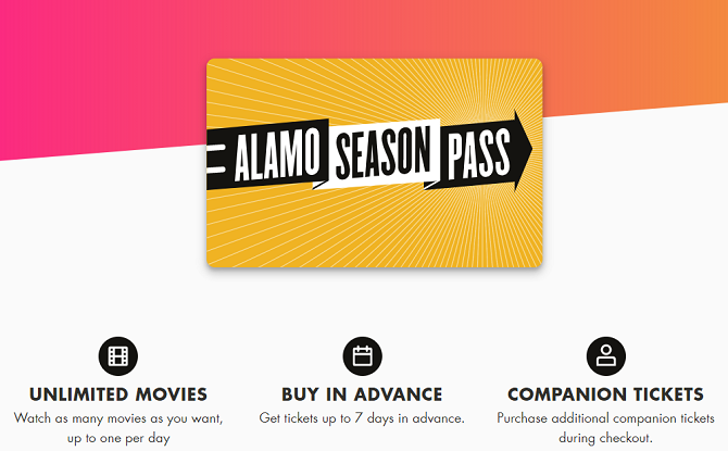 Alternative MoviePass - Alamo Season Pass