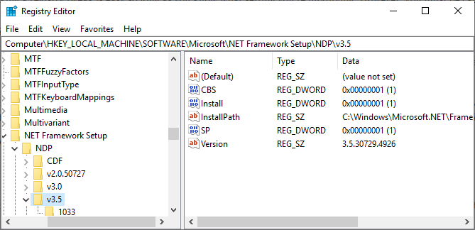 intrarea în registrul Windows