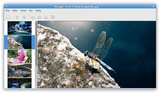 Software Linux ușor - Mirage Image Viewer