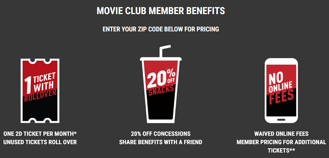 Alternative MoviePass - Cinemark Movie Club