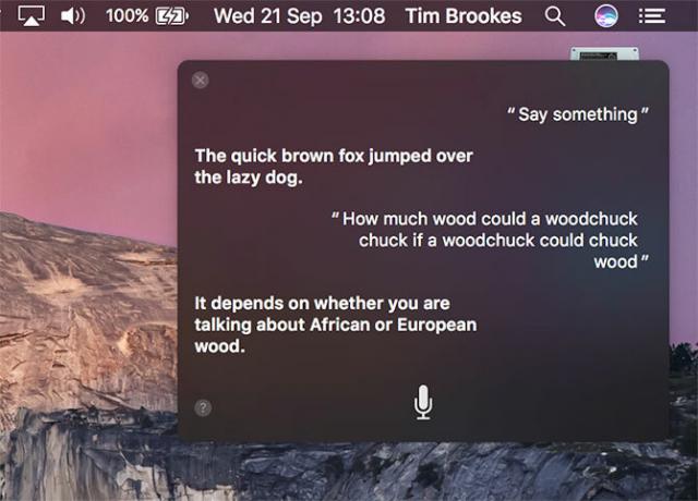 Siri pe MacOS