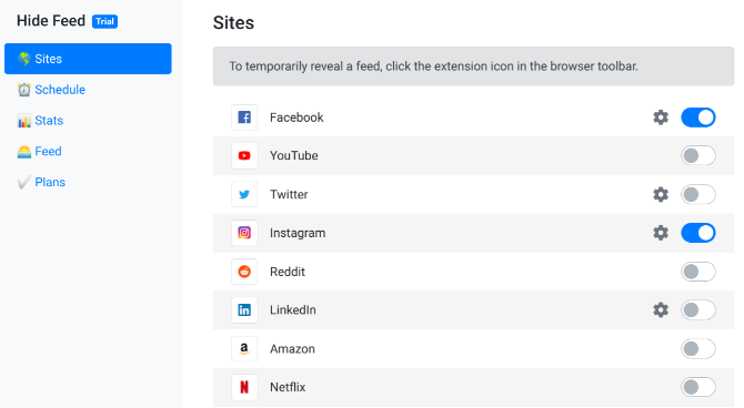 Extinderea browserului Hide Feed se ocupă de distragerile online fără blocarea site-urilor