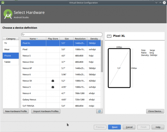 versiuni android studio avdmanager hardware