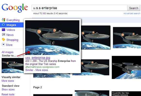 căutare avansată de imagini Google