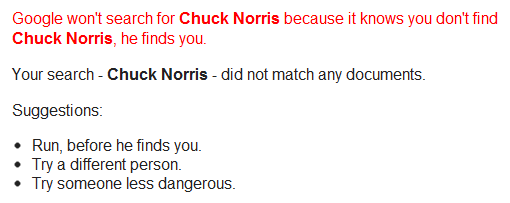 căutare google unde este chuck norris