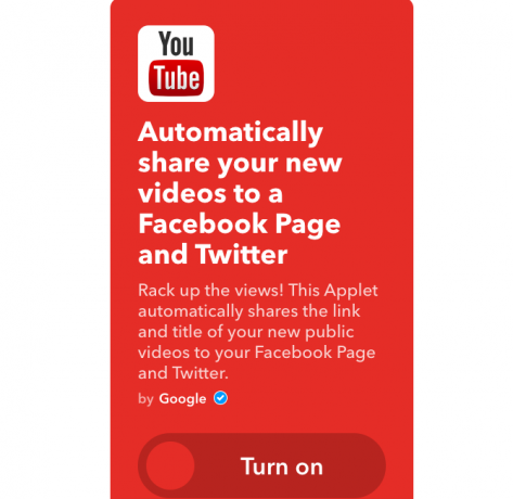 youtube ifttt share la twitter și facebook