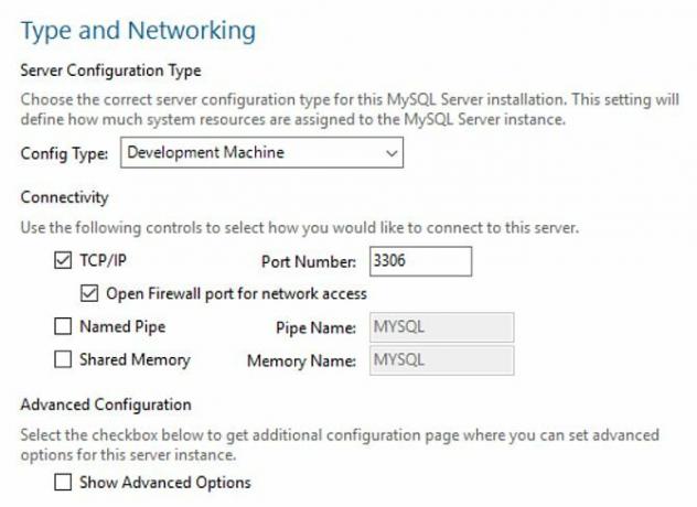 cum se instalează fereastra de baze de date mysql