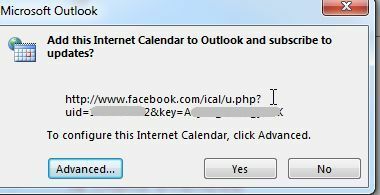 exportă calendarul facebook pe gmail