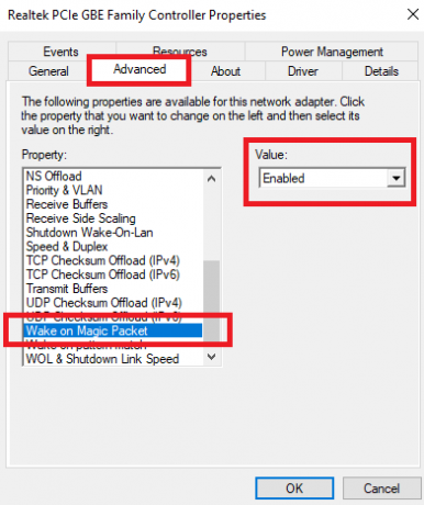 funcția wake-on-lan Windows 10