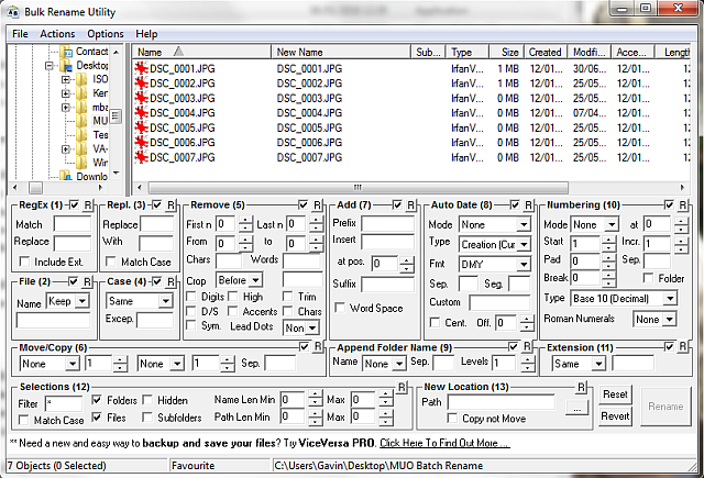 Utilitarul Redenumire Bulk Windows