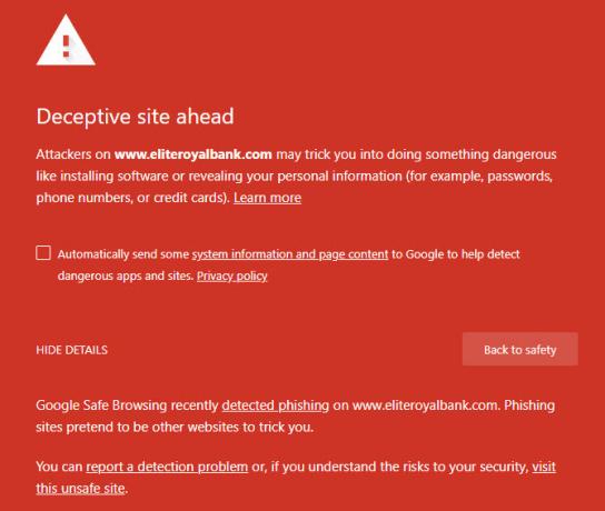 spoturi false online - site-ul Chrome Fake