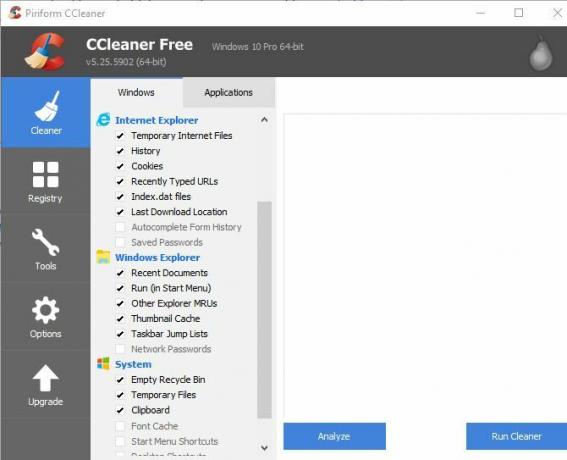 6 Sfaturi CCleaner și trucuri pentru curățarea eficientă a computerului 01 CCleaner Alegeți elementele de curățat