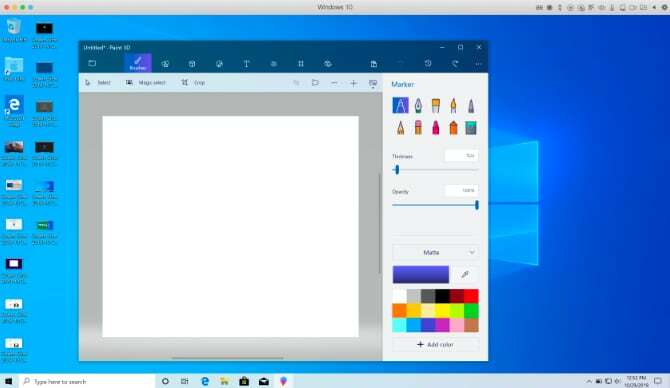 WIndows Paint 3D care rulează pe un Mac