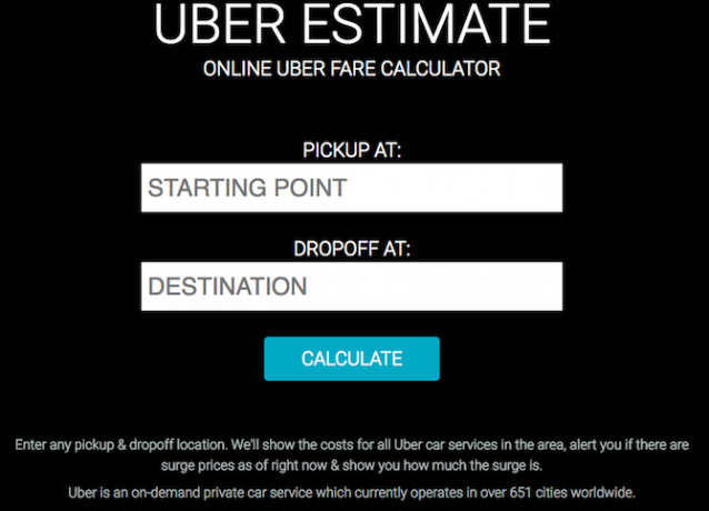 estimare uber