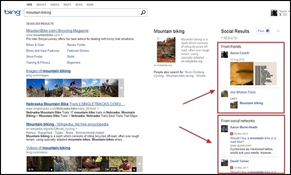 Mai mare decât Google: cele mai bune bite ale căutării sociale Bing1