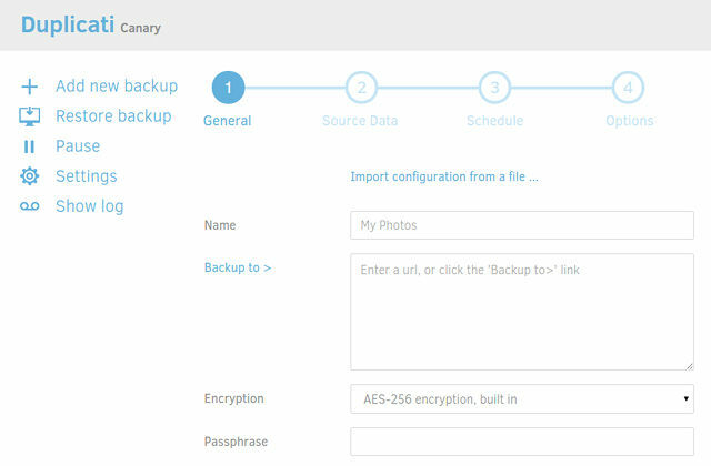 backup-ul linux-duplicati