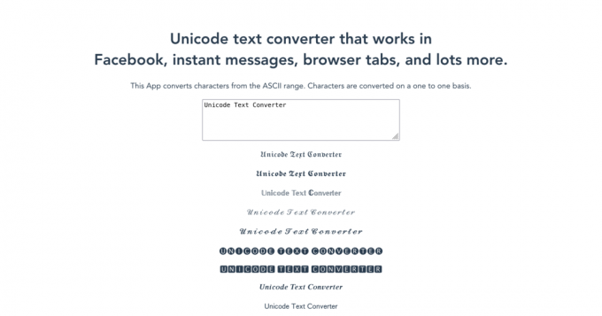 Convertor de text Unicode