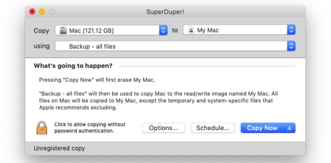 SuperDuper pe macOS